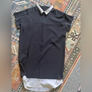 Zara black collared dress size M